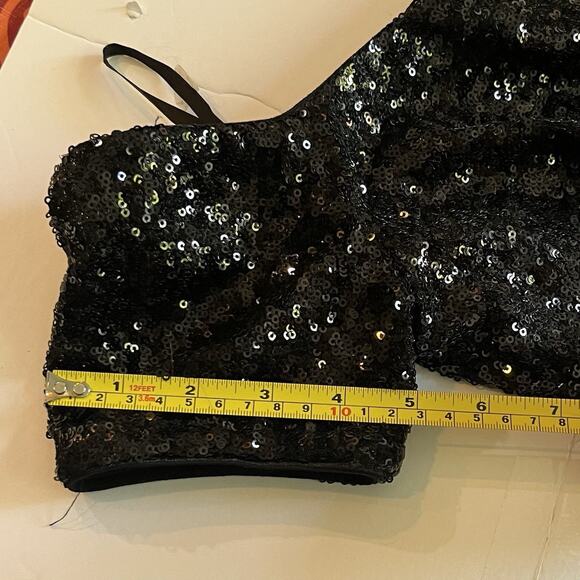 Aidan Mattox Dress Womens Size 2 Blk Beaded Sequin - Picture 4 of 12